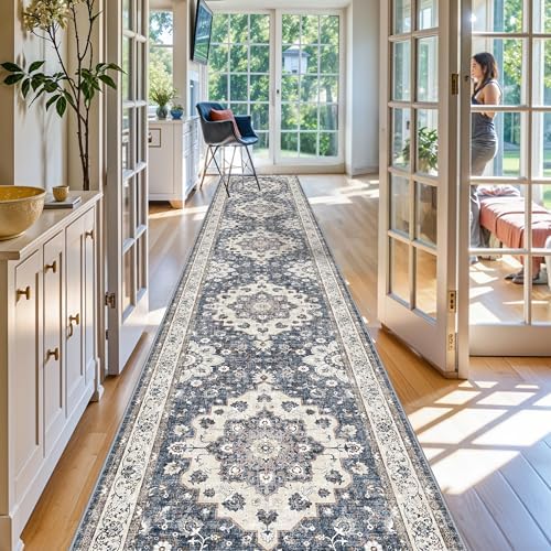 3x15 Long Hallway Runner Rug: Non-Slip Washable Wide Kitchen Runner Stain by HYHAOYUNLAI