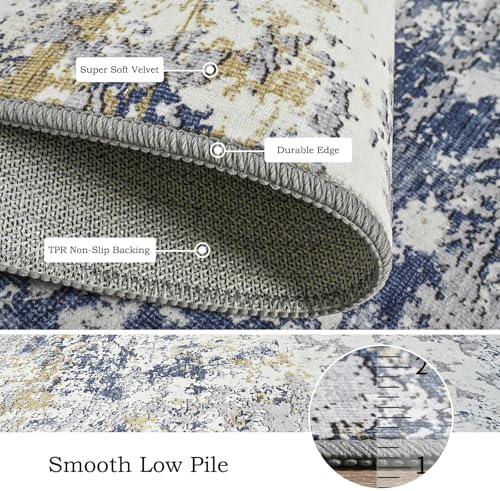 Toneed 4x6 Washable Non Slip Abstract Area Rugs - Image 6