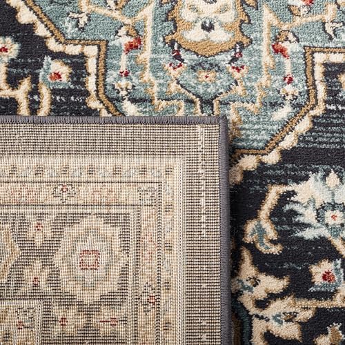SAFAVIEH Lyndhurst Area Rug 6'x9', Traditional Anthracite & Teal LNH338C - Image 6