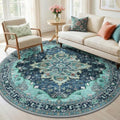 RELEANY Washable Area Rug, Round 6ft by RELEANY