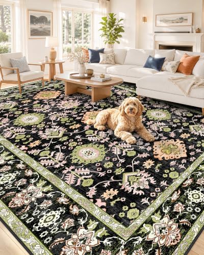 OLANLY 8x10 Washable Area Rug, Soft Non Slip Carpet by OLANLY
