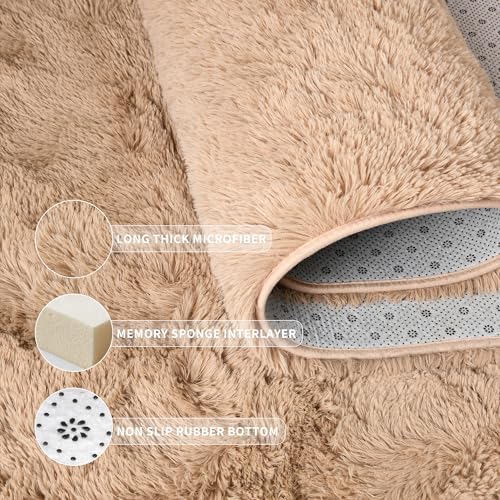 Tepook Soft Fluffy Rugs for Bedroom Shag 5x8 Area Rugs for Living Room - Image 5
