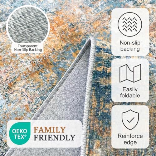 Hallway Washable Runner Rug 2x6 Soft Non Slip Carpet Runner - Image 4