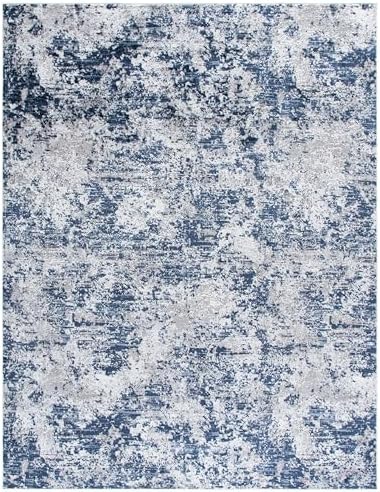 SAFAVIEH Amelia Area Rug 10'x14', Modern Ivory & Navy ALA705A - Image 2