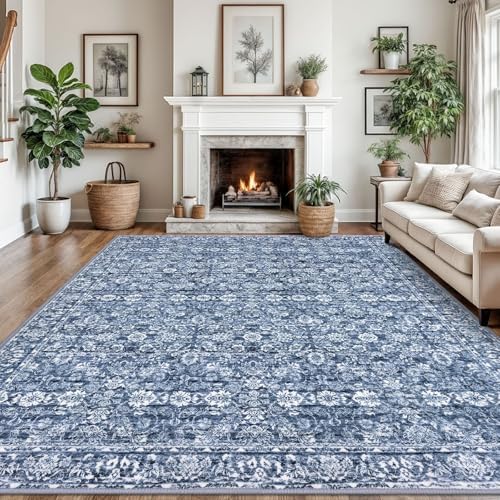 SIILOOM 9x12 Washable Area Rug, Non Slip Large Rug by SiiloomRug