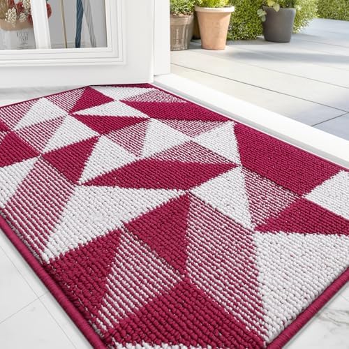 OLANLY Door Mat Indoor Entrance Washable 32x20, Odor-Free Low-Profile Front by OLANLY