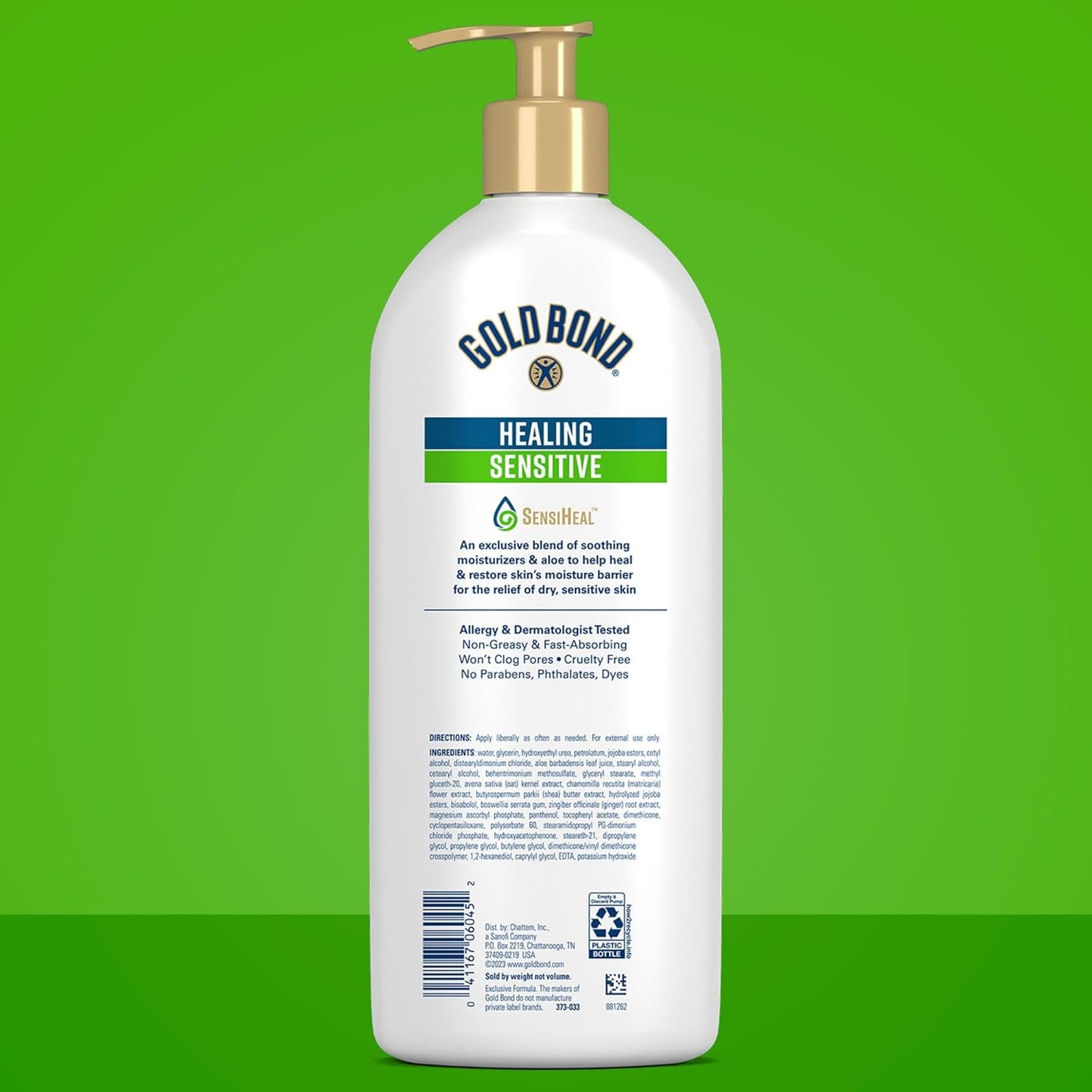Gold Bond Healing Sensitive Daily Body & Face Lotion with Aloe Moisturizes, Heals & Soothes Dry, Sensitive Skin, Value Size, 21 oz.