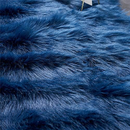 EasyJoy Ultra Soft Fluffy Shaggy Area Rug Faux Fur Rug Chair Cover Seat Pad - Image 4