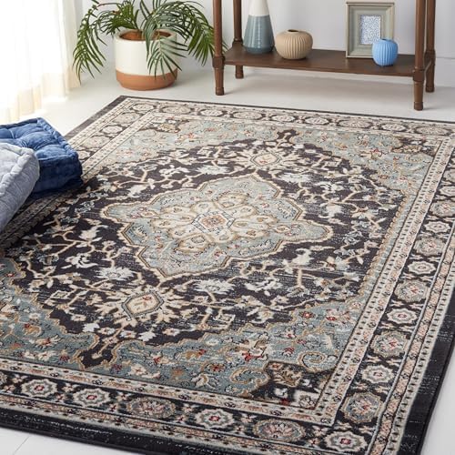 SAFAVIEH Lyndhurst Area Rug 6x8, Traditional Anthracite & Teal LNH338C by Unknown