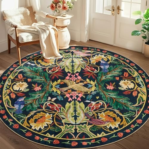 nesrt Washable Round Area Rugs 6ft by nesrt