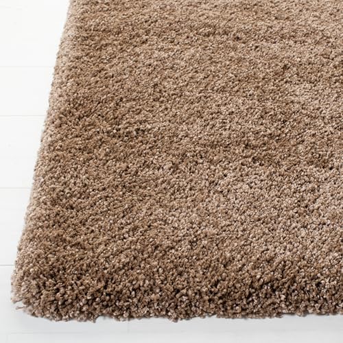 SAFAVIEH Milan Shag Collection 4' x 6' Dark Beige SG180 Solid Non-Shedding - Image 6