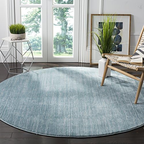 SAFAVIEH Vision Round Rug 3', Modern Tonal Aqua VSN606B by Unknown