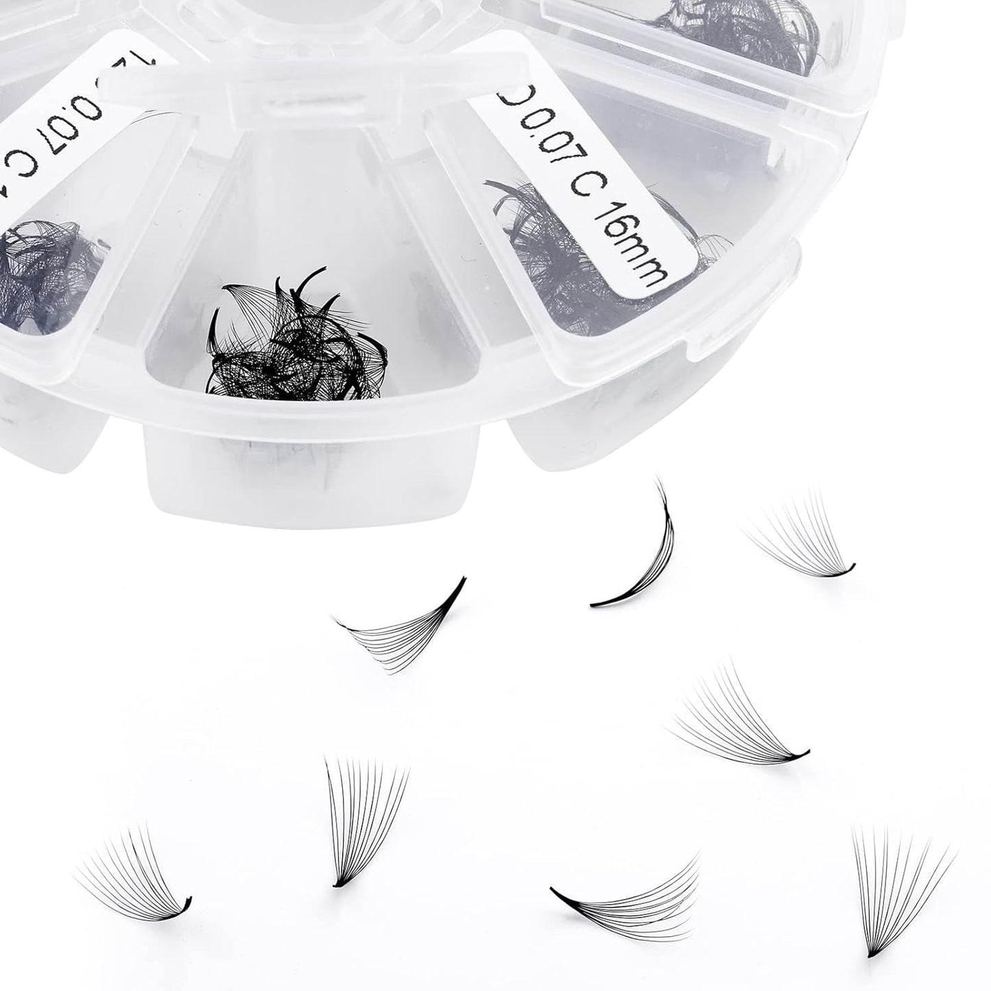 Premade Fans for Eyelash Extension: 6D, Wendy Lashes, Handmade Fans, Pre-made, For Lash-Artists, C, 9-16mm