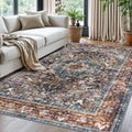 KOZYFLY Boho Area Rug 5x7 Ft Thin Rugs by KOZYFLY