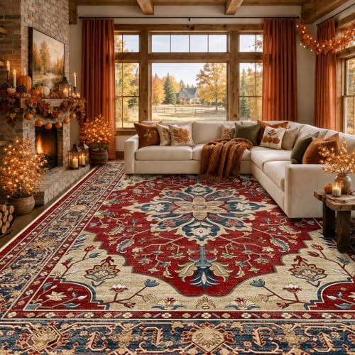 RELEANY Washable Area Rug, Large 9'x12' by RELEANY