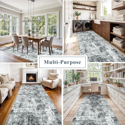 4x10 ft Extra Wide Hallway Rug – Non-Slip Washable Rubber-Backed Large Carpet - Image 4