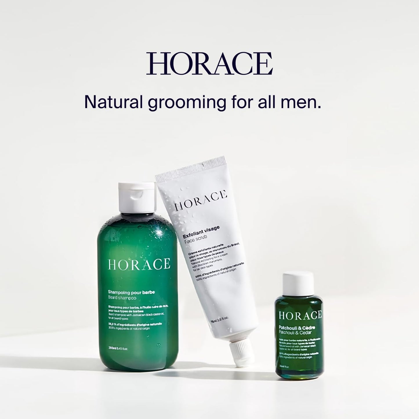 HORACE Patchouli & Cedar Beard Oil for Men - Conditioner with Argan Oil - Gentle Beard Care for All Skin Types - Woody, Aromatic Scent, 30 ml