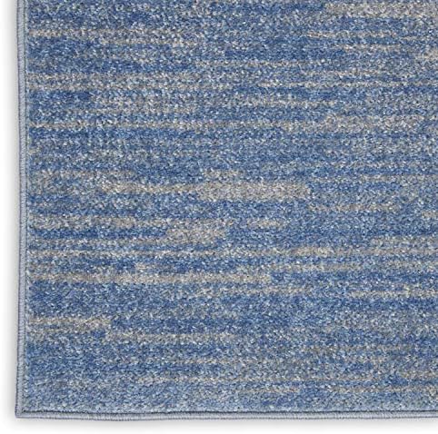 Nourison Home Nourison Essentials Blue Grey 2'2" x 10' Area Rug - Image 6