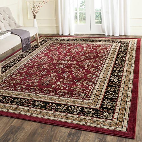 SAFAVIEH Lyndhurst Area Rug 9'x12', Traditional Red & Black LNH331B by Unknown