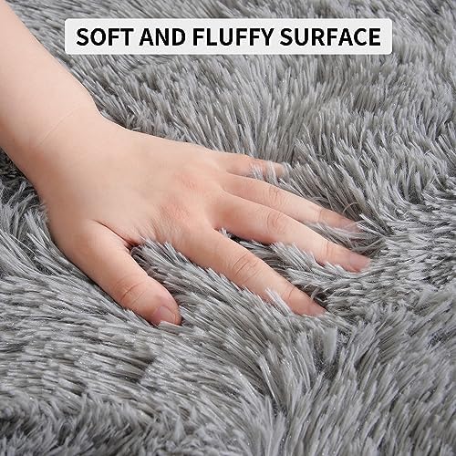 Tepook 4x6 Soft Fluffy Rug for Bedroom Fuzzy Grey Rugs for Living Room - Image 6