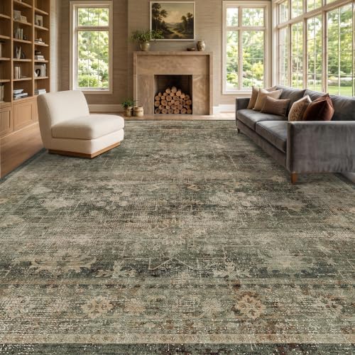 Moss Green 10x12 Large Area Rug by Unknown