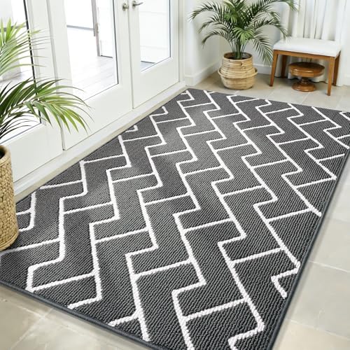 OLANLY Front Door Mat 59x35, Low-Profile Easy Clean Doormat by OLANLY