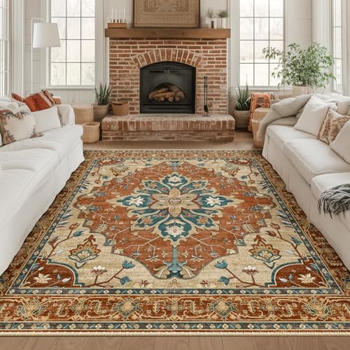 RELEANY Washable Area Rug, Square 8'x8' by RELEANY
