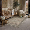 HUGEAR 3x5 Area Rugs Retro Brown Washable Rug by HUGEAR