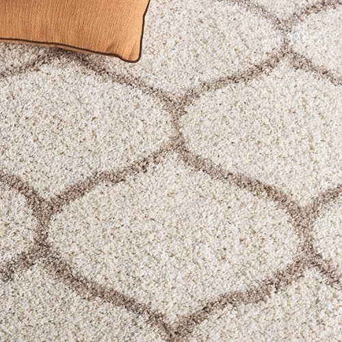 SAFAVIEH Hudson Shag Rug 10'x14', Soft Plush Modern Ivory & Beige SGH280D - Image 5
