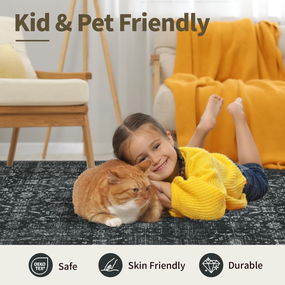 Rugxara 2'6''x8' Washable Runner Rug - Image 7