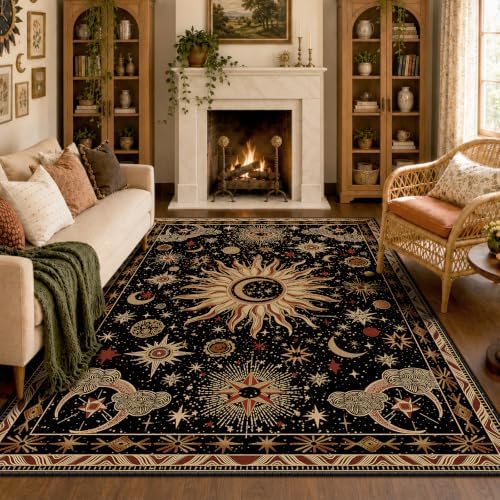 Vacuum-Friendly, 5x8 Washable Area Rug by meejou
