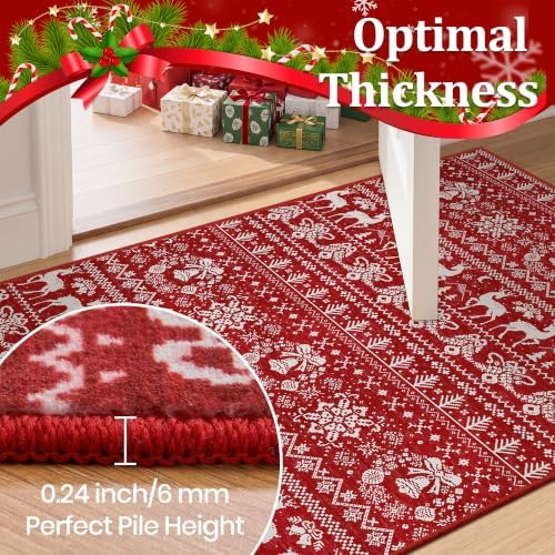 Miukiki 2x12 Christmas Runner Rug - Image 5