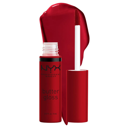 NYX PROFESSIONAL MAKEUP Butter Gloss, Non-Sticky Lip Gloss - Rocky Road (Wine)
