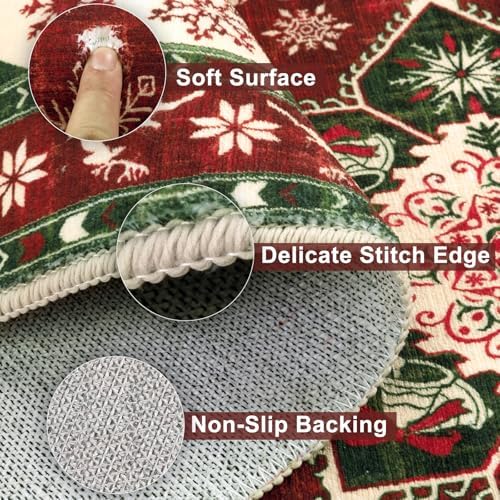 Yamaziot Christmas Washable Runner Rug, 2x6 Non-Slip Hallway Runner - Image 4