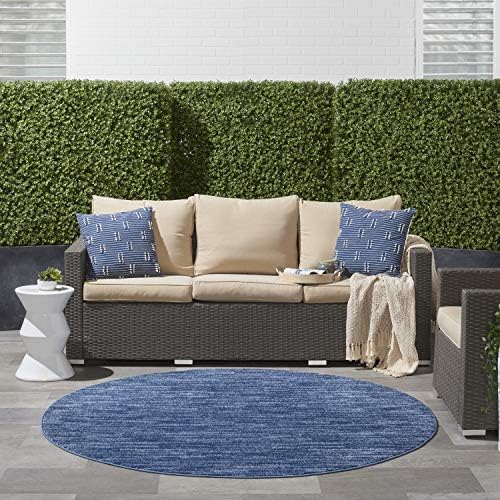 Nourison Home Nourison Essentials Navy Blue 6' x Round Area Rug - Image 5