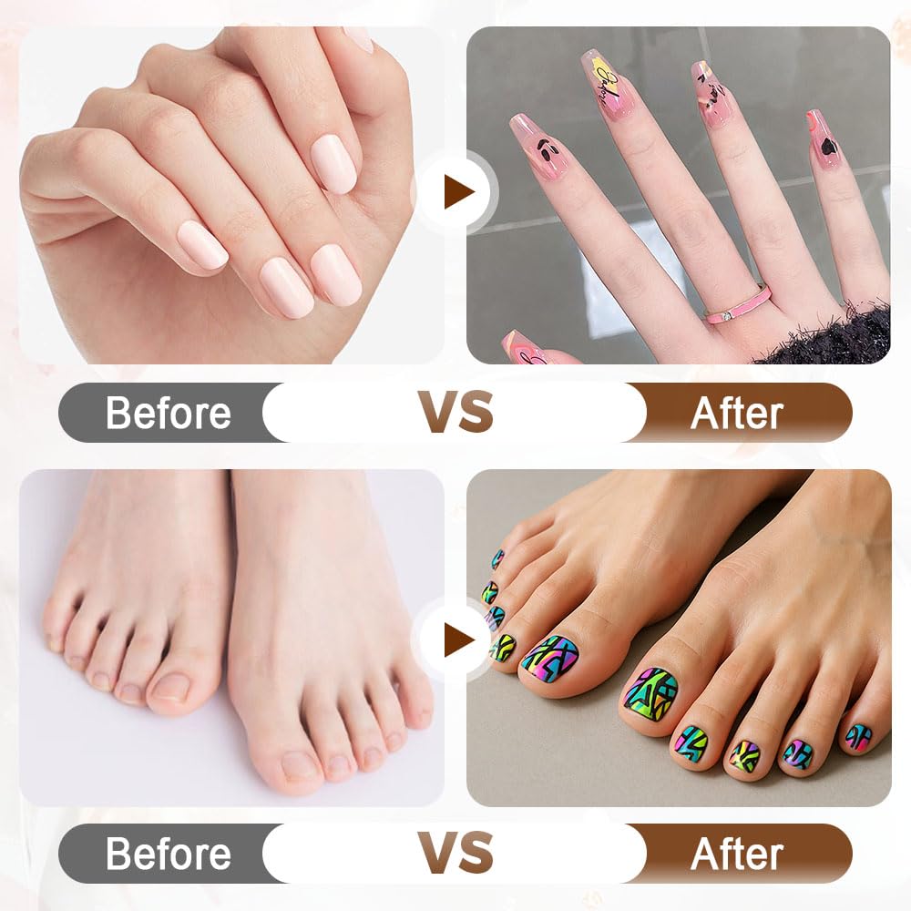 12 Colors Nail Art Pens Set, Nail Art Markers Doodle Pen for Kids Adults, Nail Art Tools for Polishing Dotting Painting Liner DIY (1 Set)