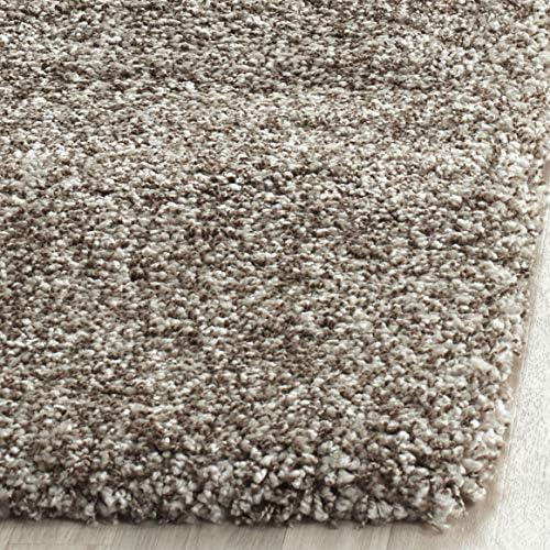 SAFAVIEH Milan Shag Collection 2' x 6' Grey SG180 Solid Non-Shedding Living - Image 3