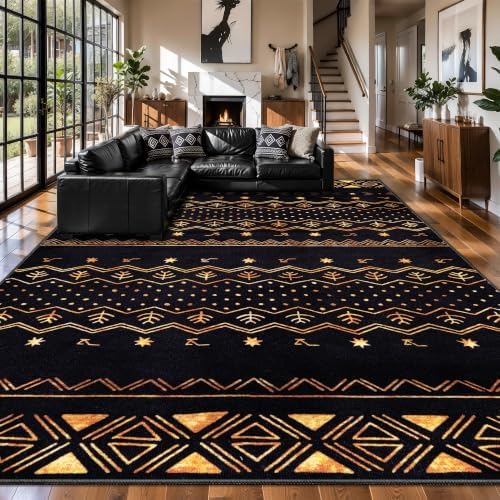 SERISSA 9x12 Washable Non-Slip Boho Area Rug by SERISSAHomeDecorCollection