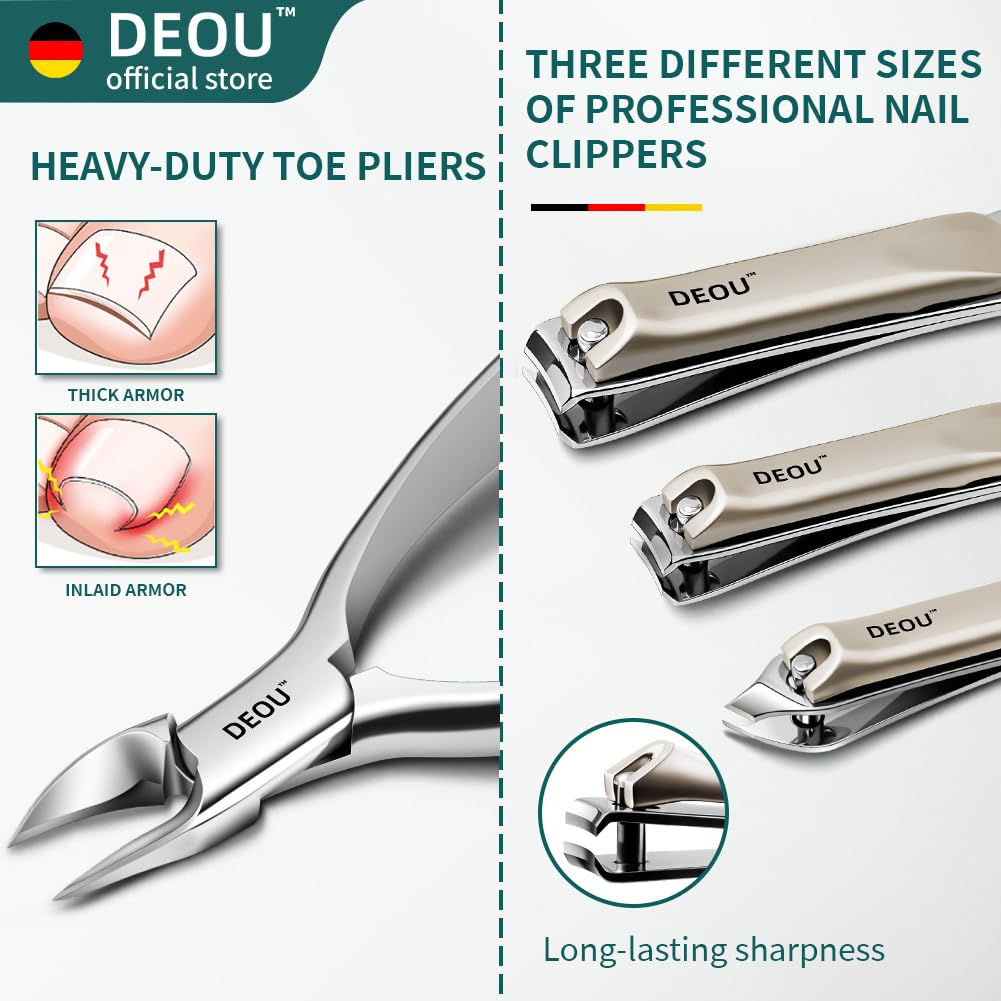 Kit Grooming Nail Clippers Set 11 in 1 Stainless Steel Professional Manicure Kit Nail Clippers Set for Women, 11pcs Luxurious Personal Care Manicure Nail Gift Set for Travel or Home