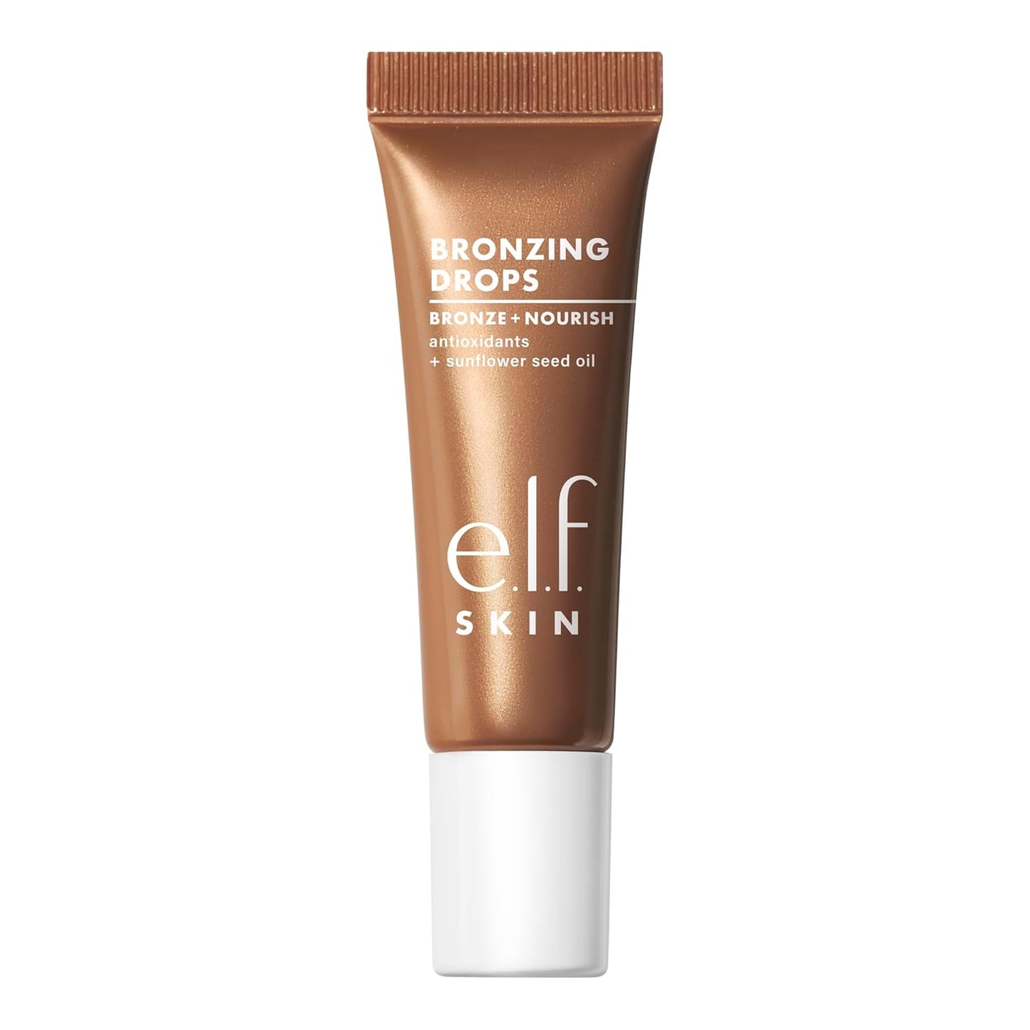 e.l.f. SKIN Bronzing Drops Mini, Liquid Bronzer For Face & Skin, Creates A Sun-Kissed Glow, Infused With Vitamin E, Vegan & Cruelty-Free, Pure Gold