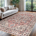KOZYFLY Boho Area Rug 6x9 Ft Thin Washable Rugs by KOZYFLY