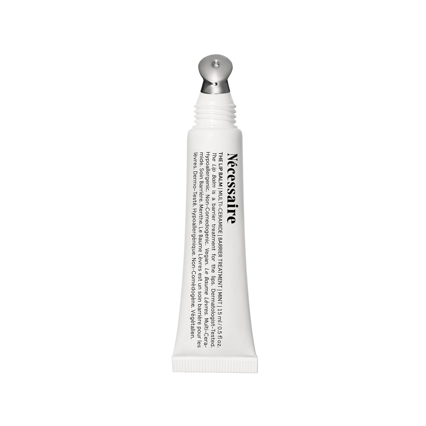 Nécessaire The Lip Balm | Hydrating Lip Balm for Women and Men, Clear, Mint, Multi-Ceramide, Treatment Balm | Instant Relief for Dry, Chapped Lips | Cooling Hypoallergenic Tip | Non-Sticky (0.5 fl oz)