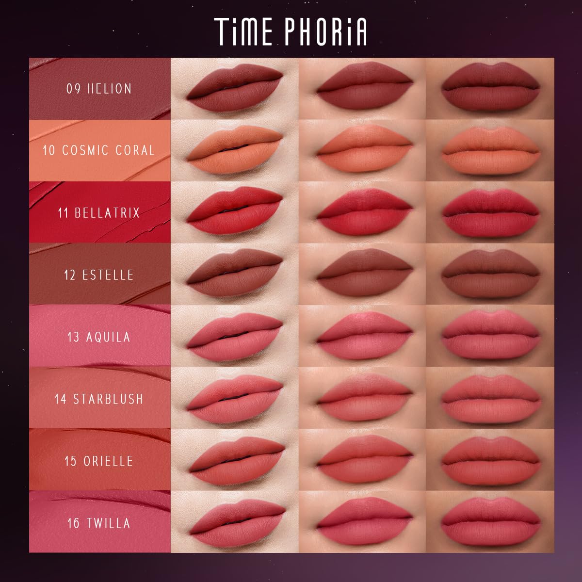 NEBULA VELVET LIP CREAM-Long Lasting Lip Stain, Waterproof and Transfer Proof Lip Tint, Matte Finish Lipstick, Smooth Out Lip Lines, Lightweight Lip Cream, High Coverage (05 POLARIS)