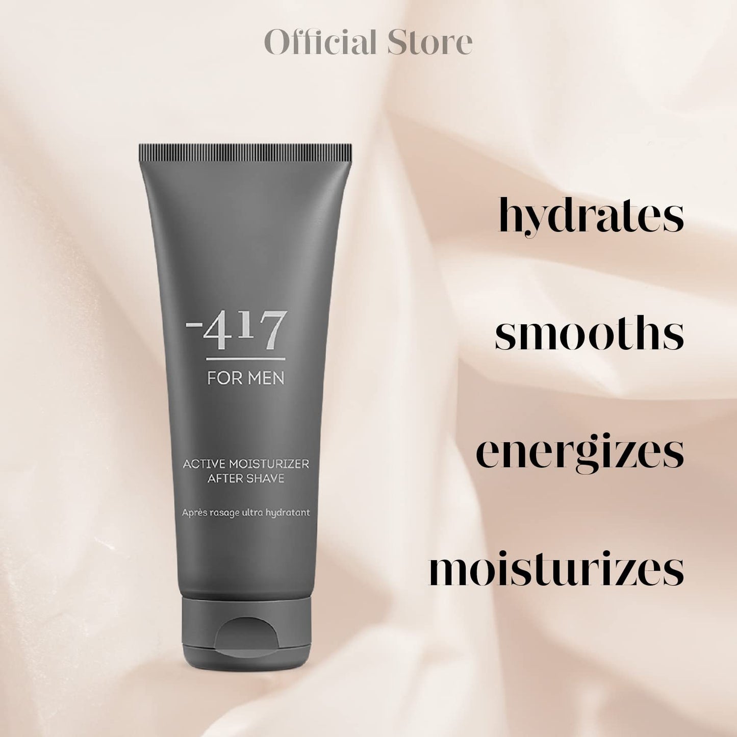 -417 Dead Sea Cosmetics Active Vegan After Shave For Men - Soothes, Moisturizes While Protecting Skin From Cuts and Nicks 3.38 oz.