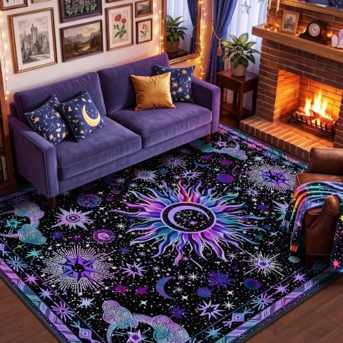 Vacuum-Friendly, 5x7 Washable Area Rug by meejou