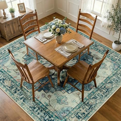 RELEANY Washable Area Rug, Square 7'x7' by RELEANY