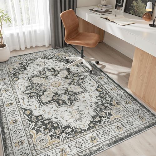 Madane 6x9 Area Rugs for Living Room, Soft Vintage Washable Rug - Image 4
