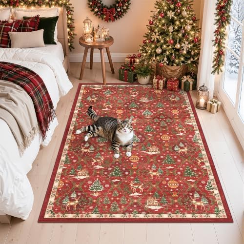 3x5 Christmas Non-Slip Area Rug - Image 4