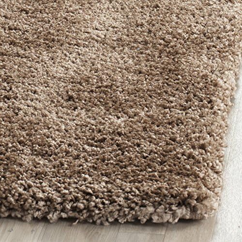 SAFAVIEH Milan Shag Collection 2' x 10' Dark Beige SG180 Solid Non-Shedding - Image 4