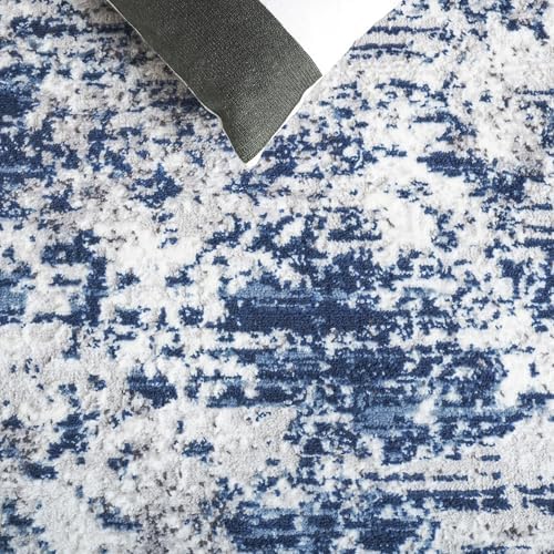 SAFAVIEH Amelia Area Rug 10'x14', Modern Ivory & Navy ALA705A - Image 4